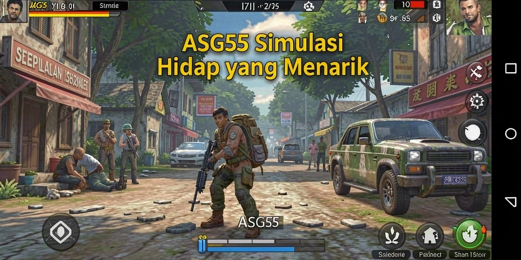 Tampilan gameplay ASG55 yang realistis dan mengasyikkan.