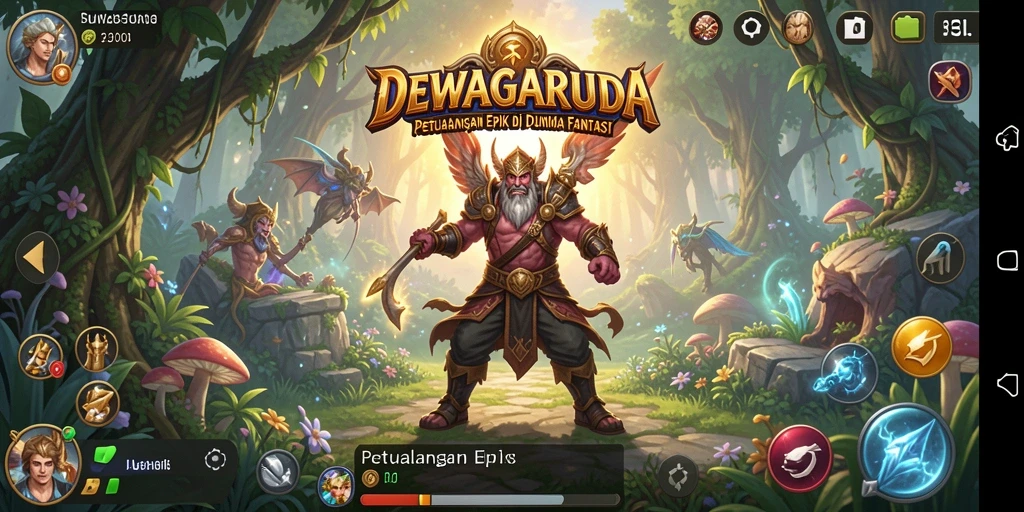 Screenshot menampilkan aksi seru dalam gameplay DEWAGARUDA.