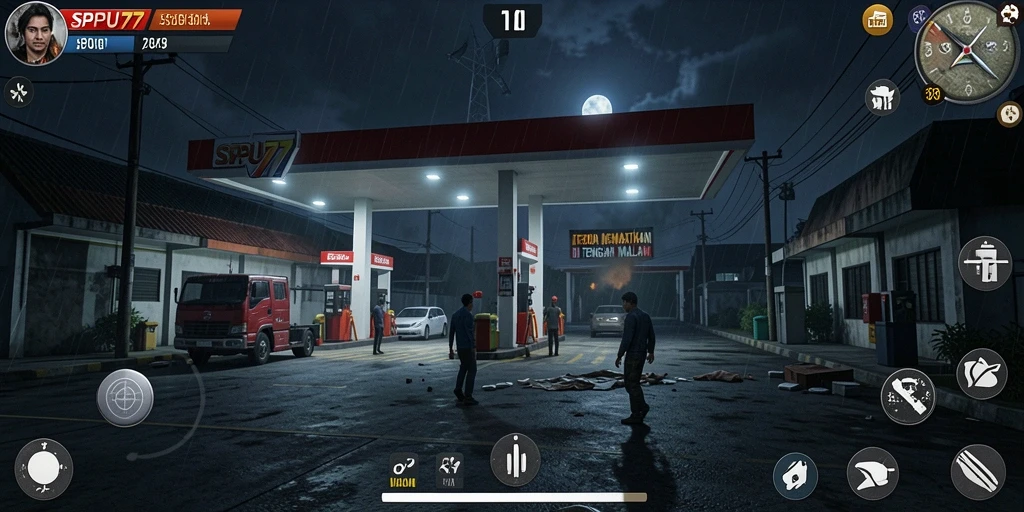 Gameplay menegangkan di SPBU77 dengan suasana yang mencekam.