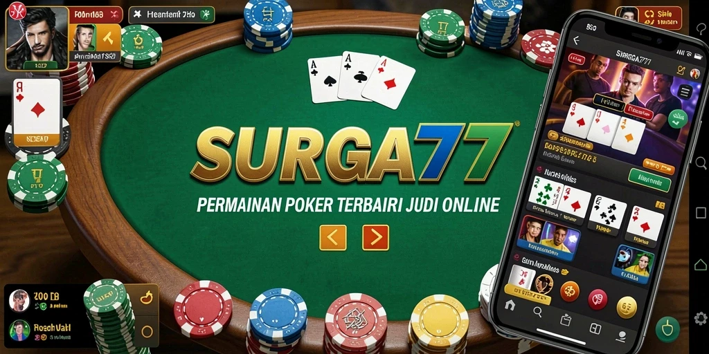 Tampilan gameplay Poker yang mendebarkan dan penuh strategi.