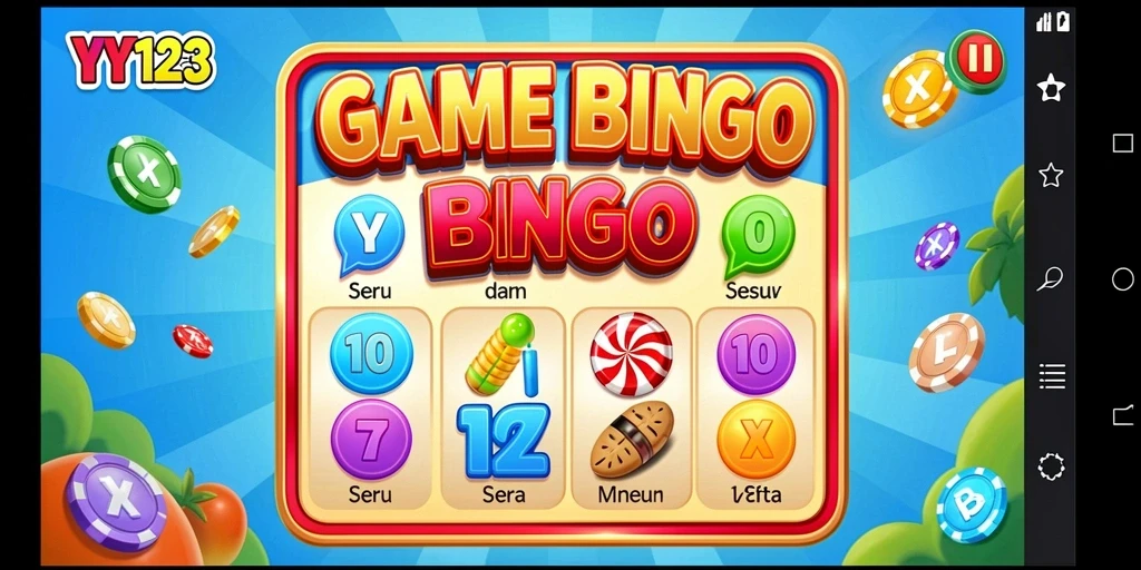 Tampilan gameplay seru dari aplikasi Bingo YY123.